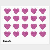 Roze patroon hart sticker (Vel)