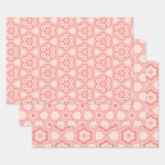 Roze patroon inpakpapier vel