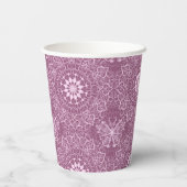  roze patroon papieren bekers (Achterkant)