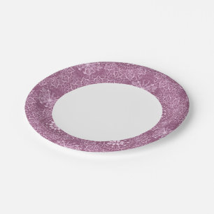roze patroon papieren bordje
