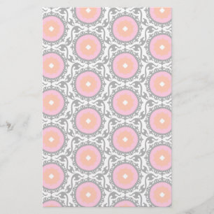 Roze Patroon Suzani Briefpapier