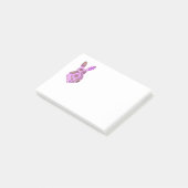 Roze Pattern Bunny Shape Post-it® Notes (Schuin)
