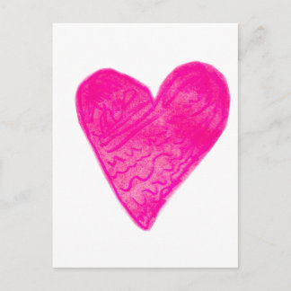 Roze Pattern Heart Briefkaart