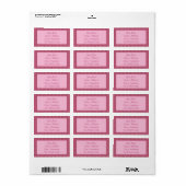 Roze patterned Designer Etiket (Full Sheet)