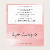 Roze patting Rustic Texture Trendy Visitekaartjes (Buitenkant ongevouwen)