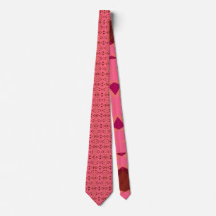 Roze peach Brown Art Deco Valentijn Day Fun Gift Stropdas