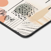 Roze Peach Esthetisch Modern Abstract Bureaumat (Hoek)