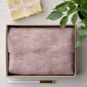 Roze Peach Glitzy Glitter Sparkle Zebra Print Tissuepapier (Geschenk)