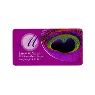 Roze Peacock Monogram Adres label