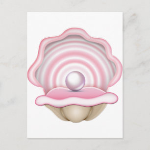 Roze Pearl Oyster Briefkaart