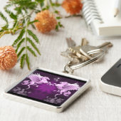 Roze Pegasus Reflectie Sleutelhanger (Zijkant)