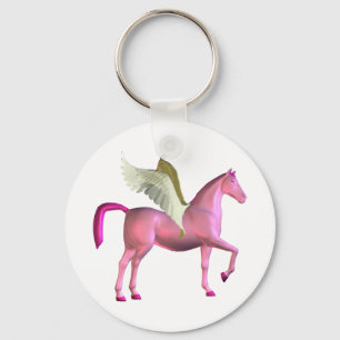 Roze Pegasus Sleutelhanger