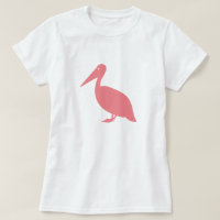 Roze Pelican Silhouette T-Shirt