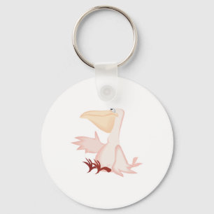 roze pelikaan sleutelhanger