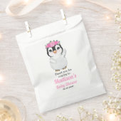 Roze Penguin Favor Bag, weggeeftas Bedankzakje (Geknipt)