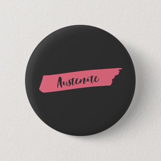 Roze penseel Austenite Ronde Button 5,7 Cm (Voorkant)