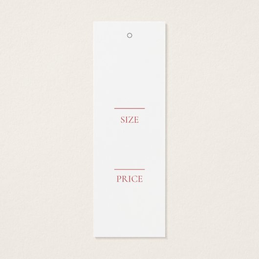 ROZE Penseelstreek Hang Labels Mini Visitekaartjes (Achterkant)