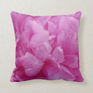 Roze Peony dichtbij en mooi Kussen