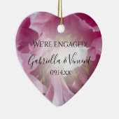 Roze Peony Flower Verloving Keramisch Ornament (Rechts)