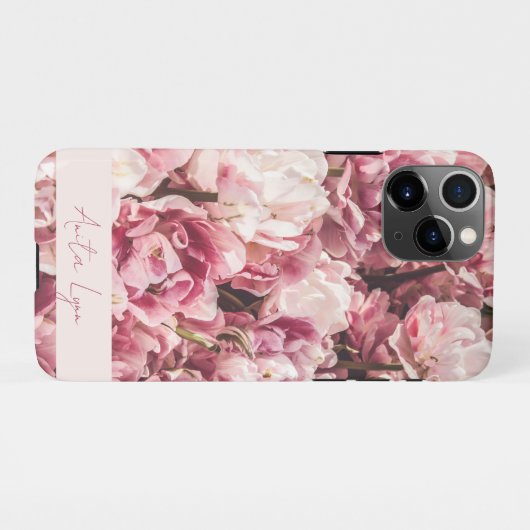 Roze Peony Hoesje-Mate iPhone Case iPhone Hoesje (Achterkant horizontaal)