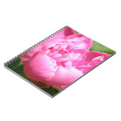 Roze Peony-laptop Notitieboek (Linkerzijde)