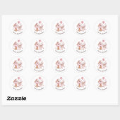 Roze peperkoek huis Sticker (Vel)