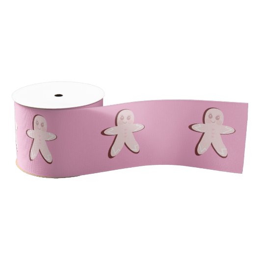 Roze peperkoek kerstboom grosgrain lint (Spoel)