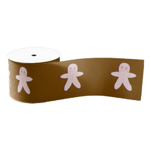Roze peperkoek kerstboom grosgrain lint