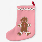 Roze peperkoek kleine kerstsok (Achterkant)