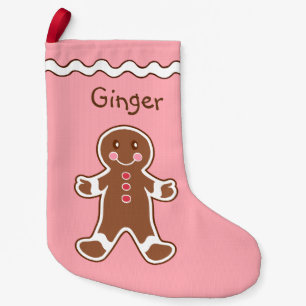 Roze Peperkoek Kousenbeen Kleine Kerstsok