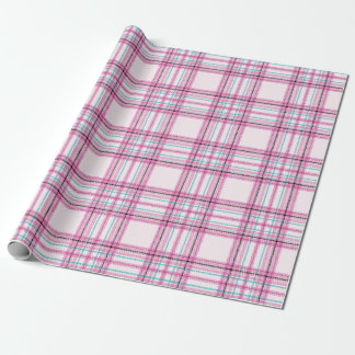 Roze pepermunt geplette inpakpapier roll