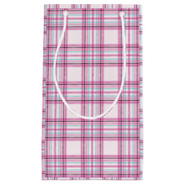 Roze Pepermunt Plaid Kleine Gift Bag Klein Cadeauzakje