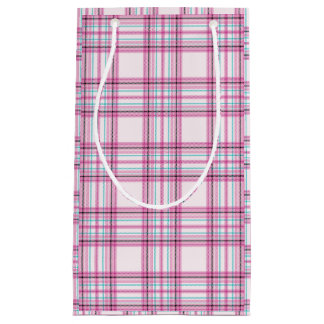 Roze Pepermunt Plaid Kleine Gift Bag Klein Cadeauzakje