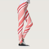 Roze pepermunt Snoep streep Leggings (Rechts)