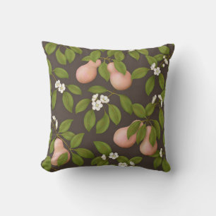 Roze peren (donkerbruin) kussen