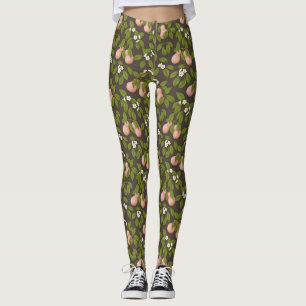 Roze peren (donkerbruin) leggings