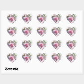 Roze perfectie ~ Sticker/envelopverzegeling Hart Sticker (Vel)