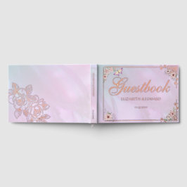 Roze Periwinkle Pioen Roos Gastenboek