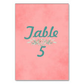 Roze perkament bloemenbruiloft kaart (Achterkant)