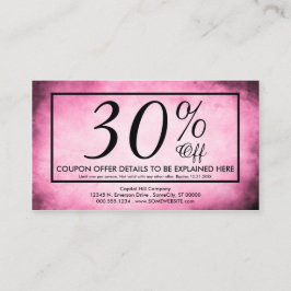 roze perkament coupon card