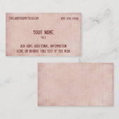  roze perkament visitekaartje (Voorkant / Achterkant)