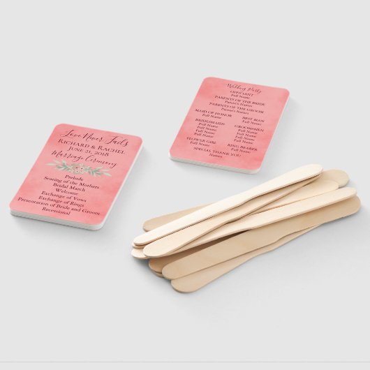 Roze perkamflorroze handwaaier (Niet-gemonteerd)