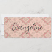  roze personaliseerbare naamkaart Bladwijzer (Voorkant)