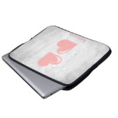 Roze, persoonlijk aanpasbare laptophoes laptop sleeve (Voorkant onderkant)