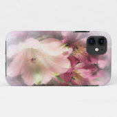 Roze Peruaanse Lilies Floral Cell Telefoon Case (Achterkant (horizontaal))