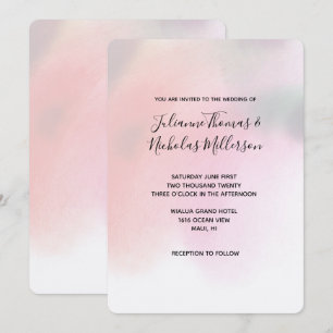 Roze Perzik Aquarel Abstract Kaart