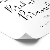 Roze Perzik Bloemachtige Bruiloftsbrunch  Poster (Hoek)