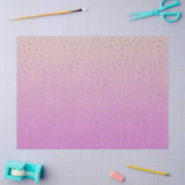 Roze Perzik Goud Ombre Confetti Stippen Tissuepapier (Craft)