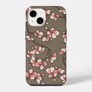 Roze Perzik Kersenbloesem Elegante Sakura Bloemig iPhone 14 Hoesje