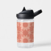 Roze perzik monogram waterfles (Links)